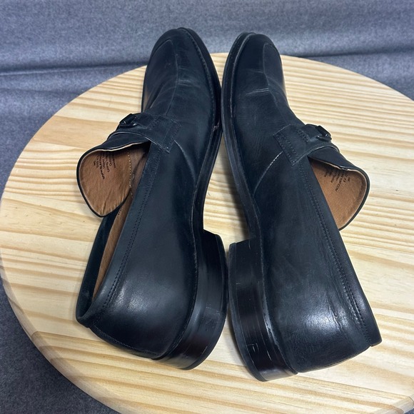 Blake McKay Mens Black Leather Bit Loafers Size 11.5 M6 Apron Toe‎ Dress Shoes